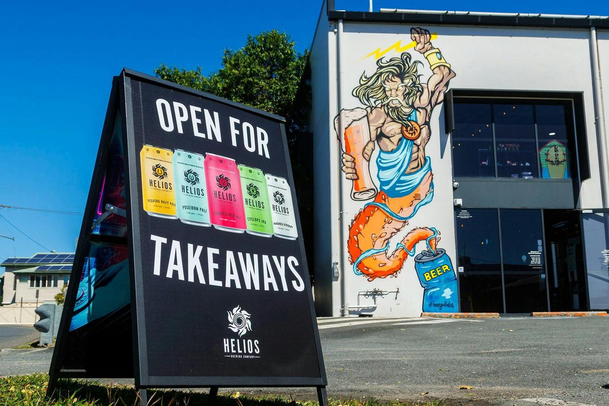 The Helios taproom.