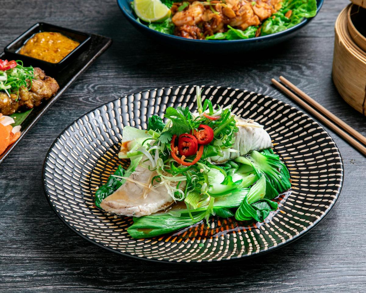 Steamed Fish Fillet w Ponzu Yuzu & Sesame