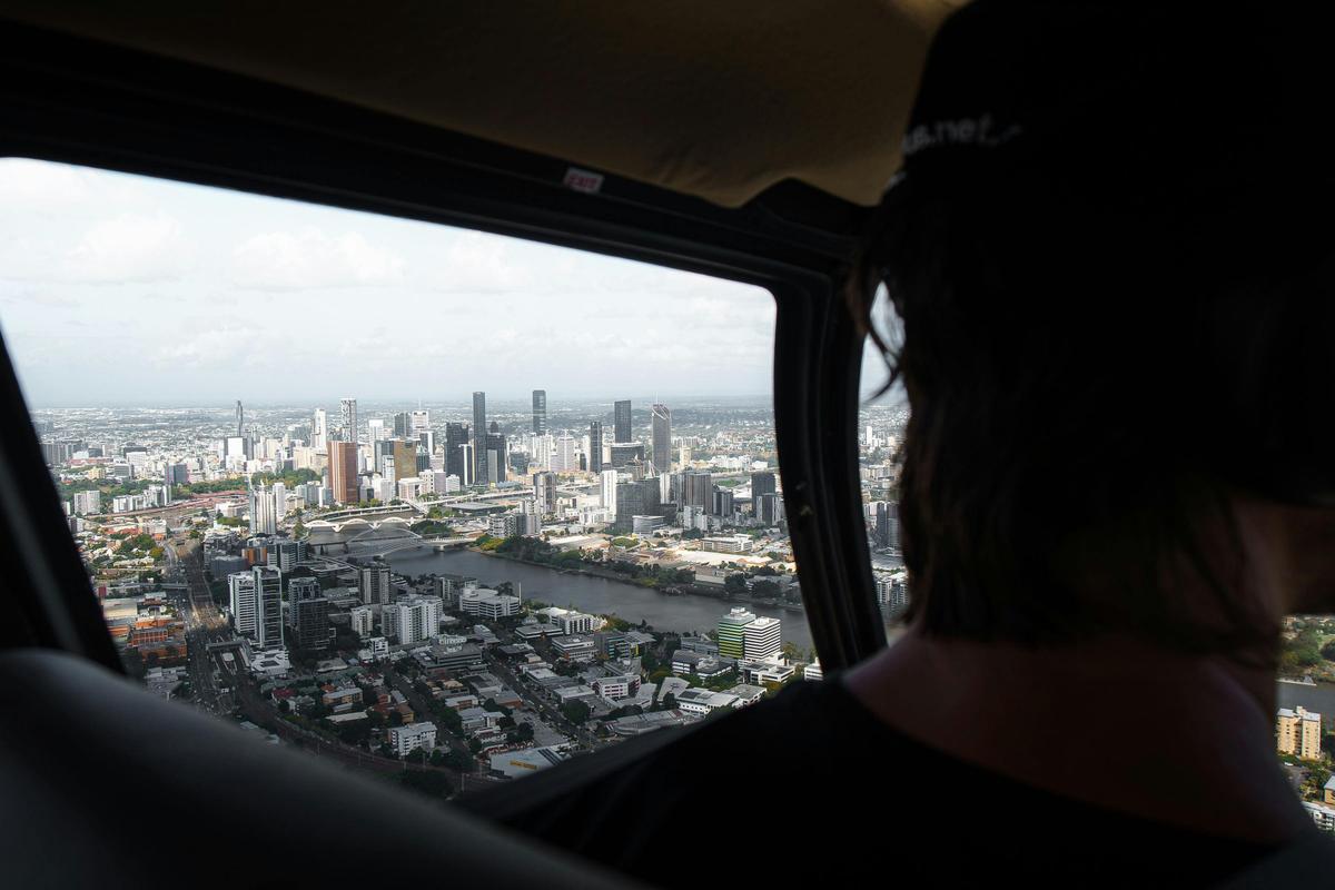 city scenic brisbane skyline helicopter tour australia queensland