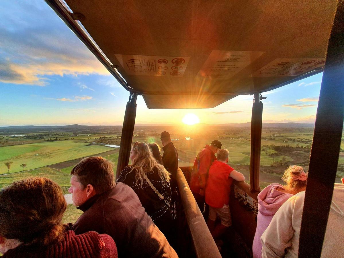 Gold Coast Hot Air Ballooning with The Langham breakfast and iFLY indoor skydiving