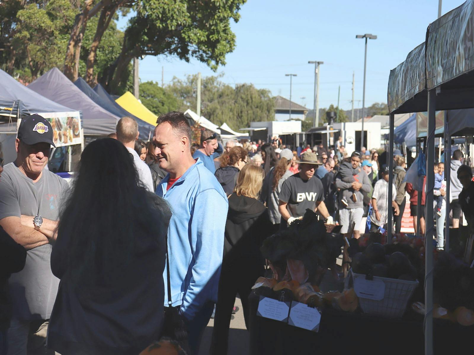 A bustling market day at Newcastle