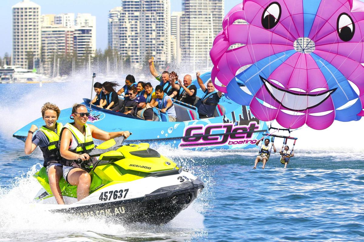 Jet Ski Safari (30 Minute) & Parasail  & Jetboat