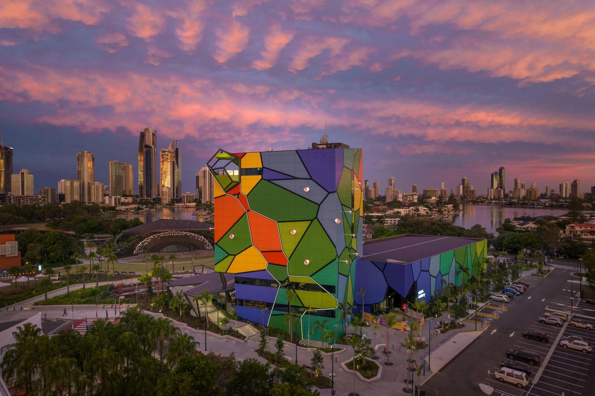 HOTA Gallery at sunset