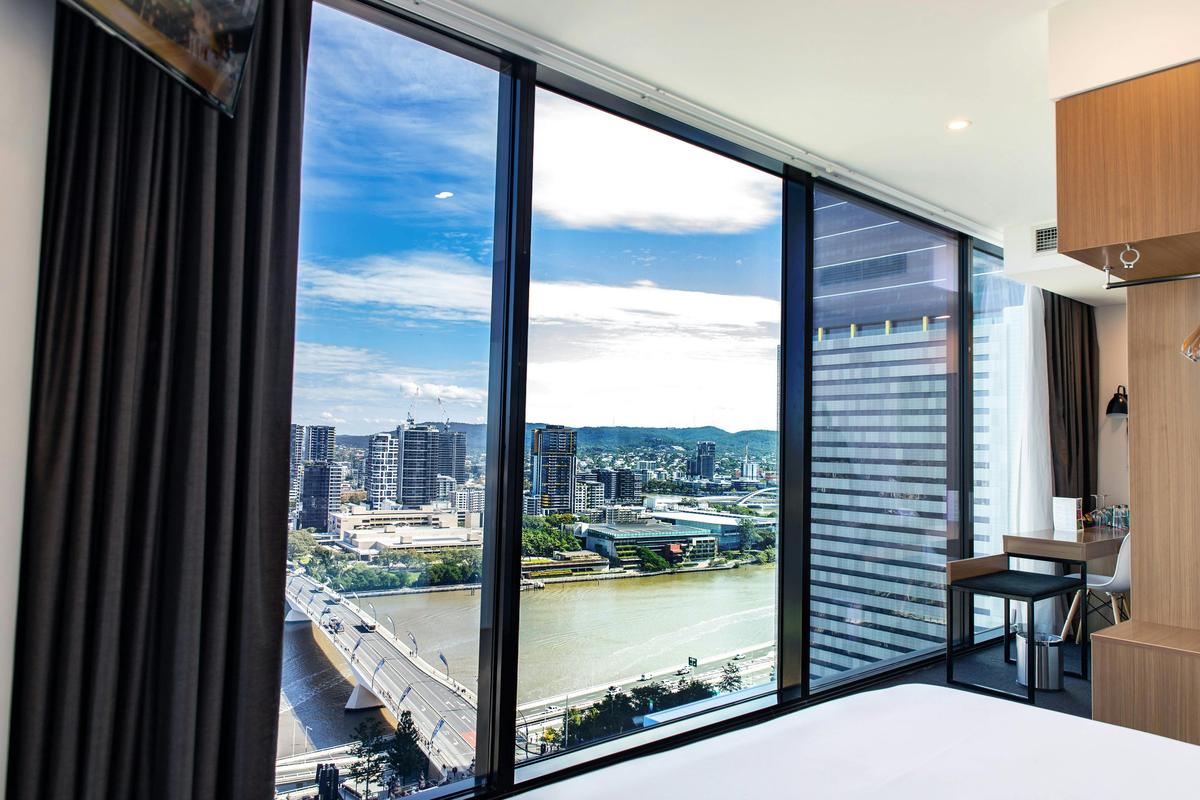 Every room has floor to ceiling glass windows