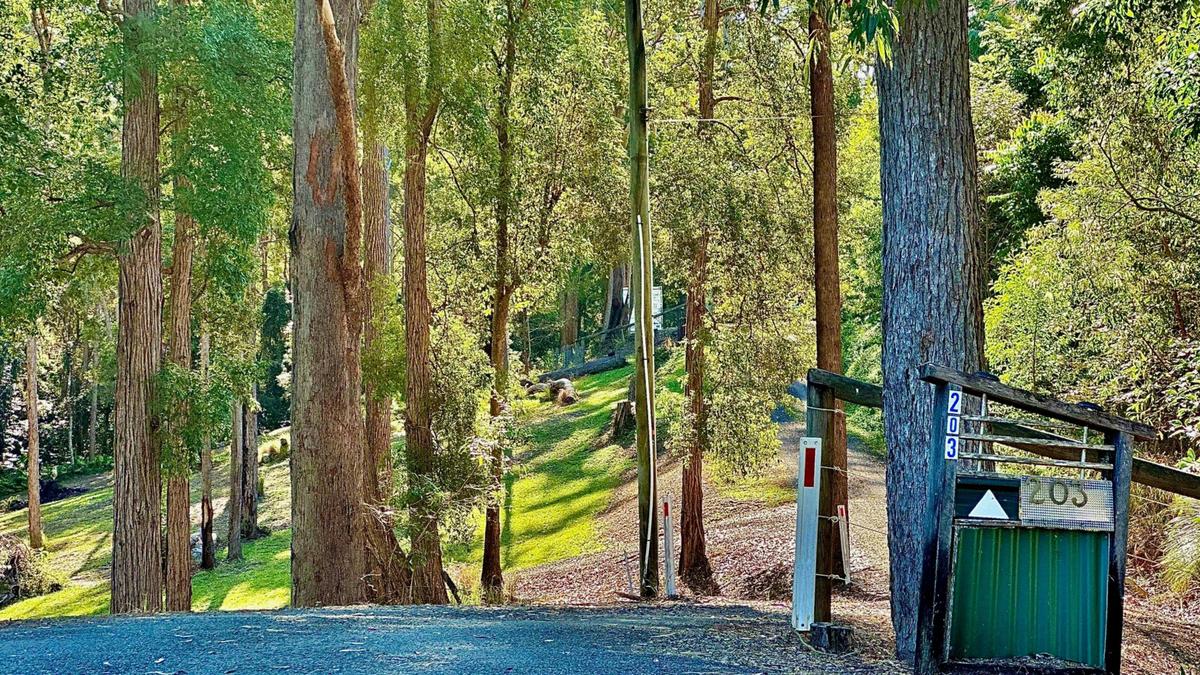 The Entrance to Our Property, drive down and take the first track on the right-hand side