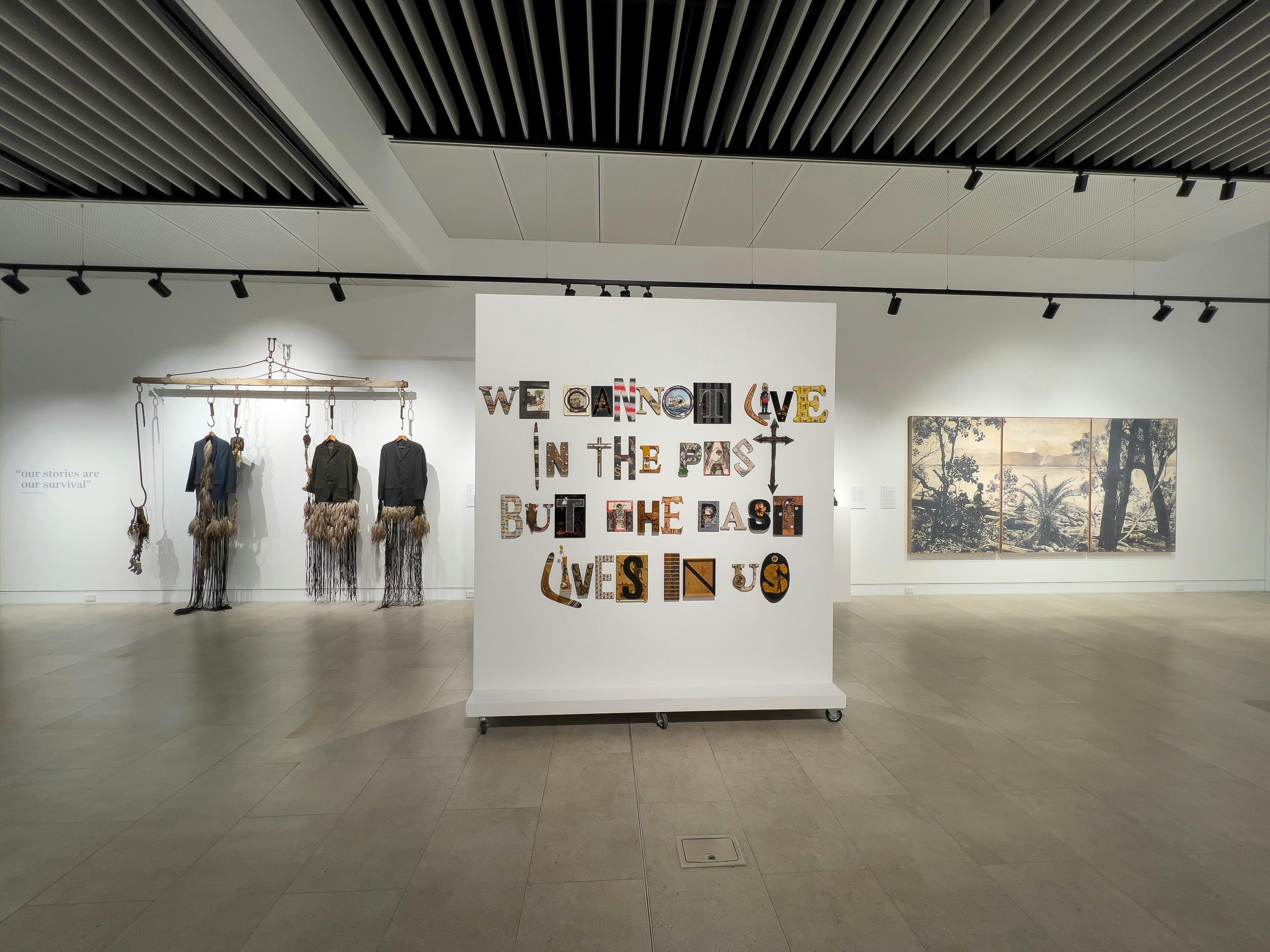 Guwayu for all time installation view featuring works by Karla Dickens Tony Albert and Danie Mellor