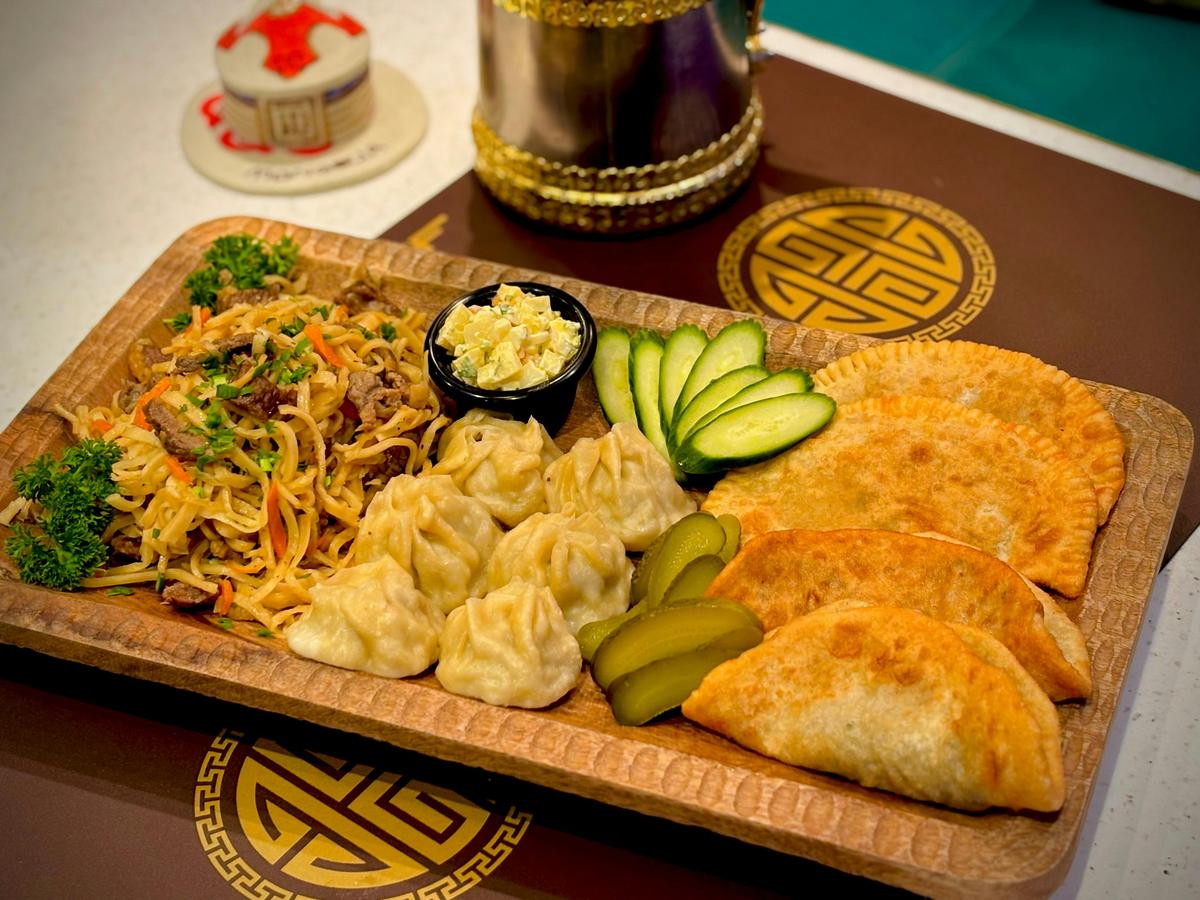 The assorted menu item is good choice to try different Mongolian foods