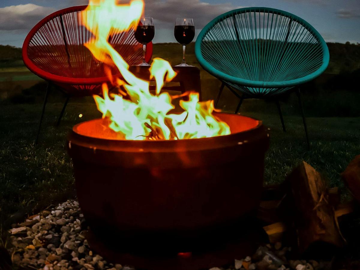 High Country winter pastime - each cottage has it's own firepit