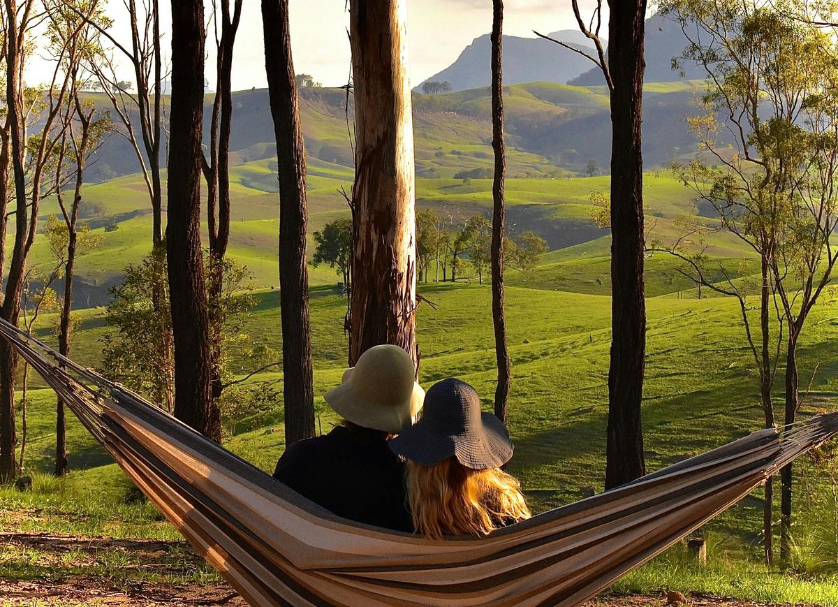 Mountain View from Knapps Eco-Tent Hammock