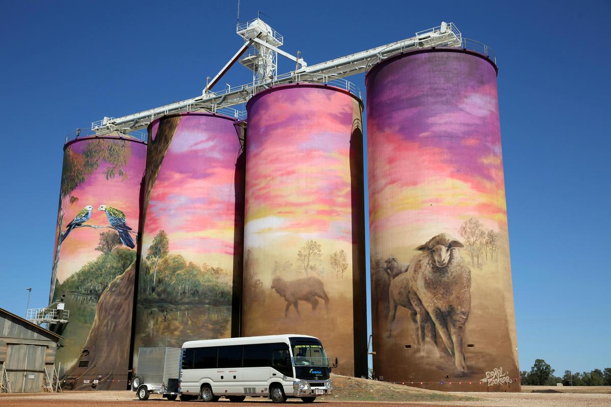 Thallon Silo Art in perspective