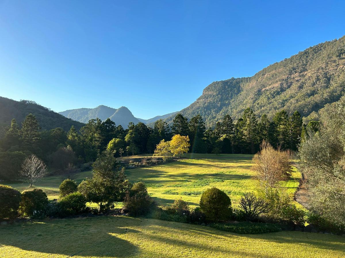 View over Lamington National Park from patio of "Nevaeh"
