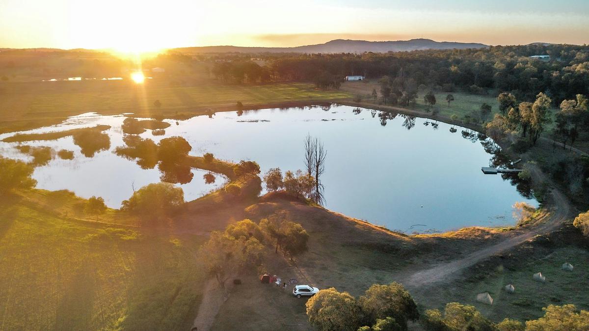campsite located right next to the dam