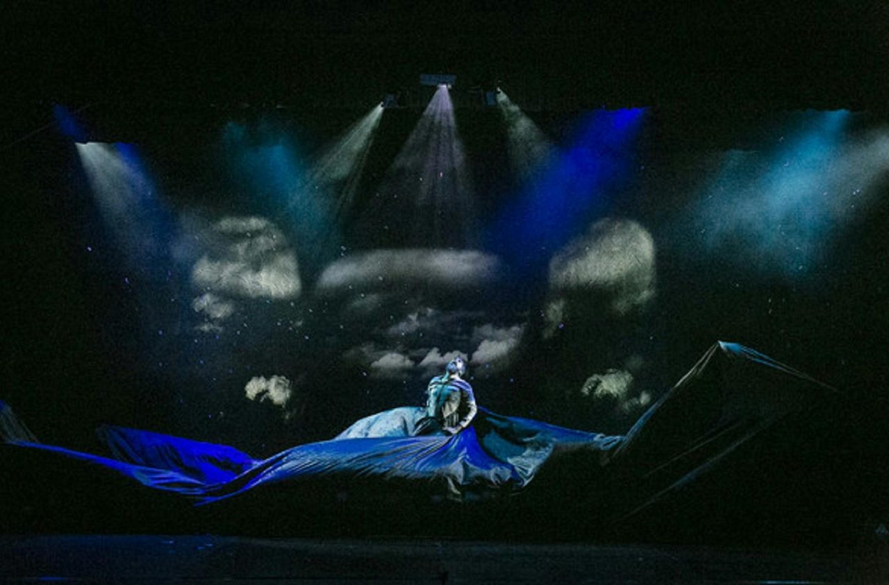 Man singing theatre production