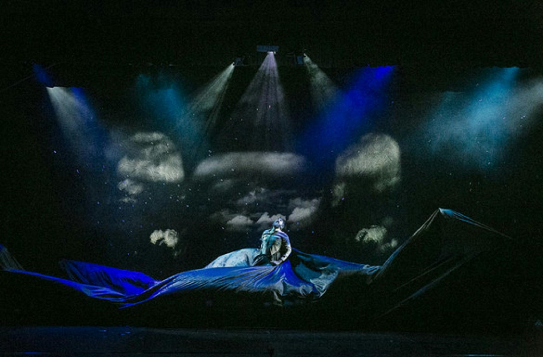 Man singing theatre production