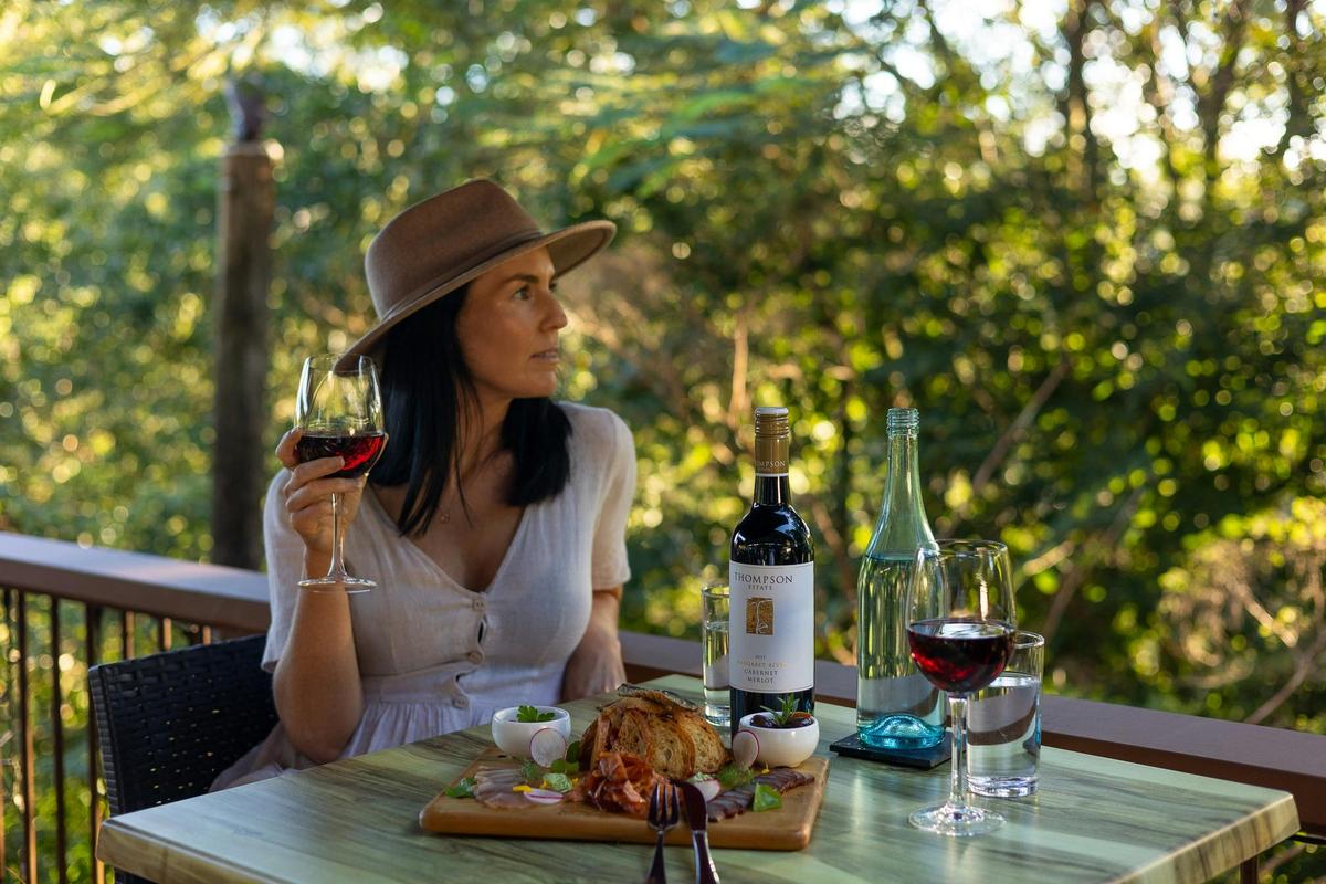 Lunch on the deck at Kondalilla Restaurant, overlooking Kondalilla National Park