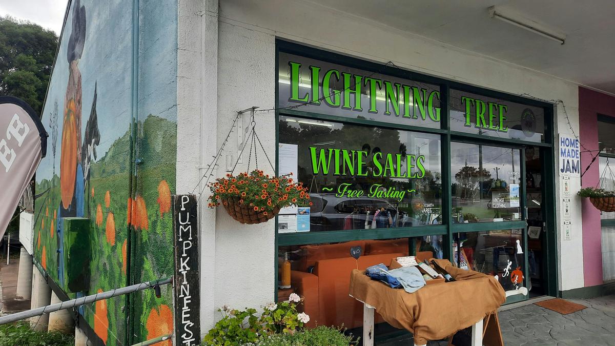 Lightning Tree Wines Cellar Door, in the heart of Goomeri, look for the big Pumpkin mural