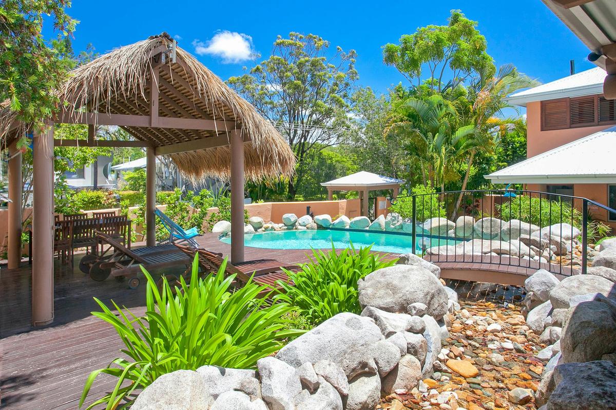 Pool deck and gazebo