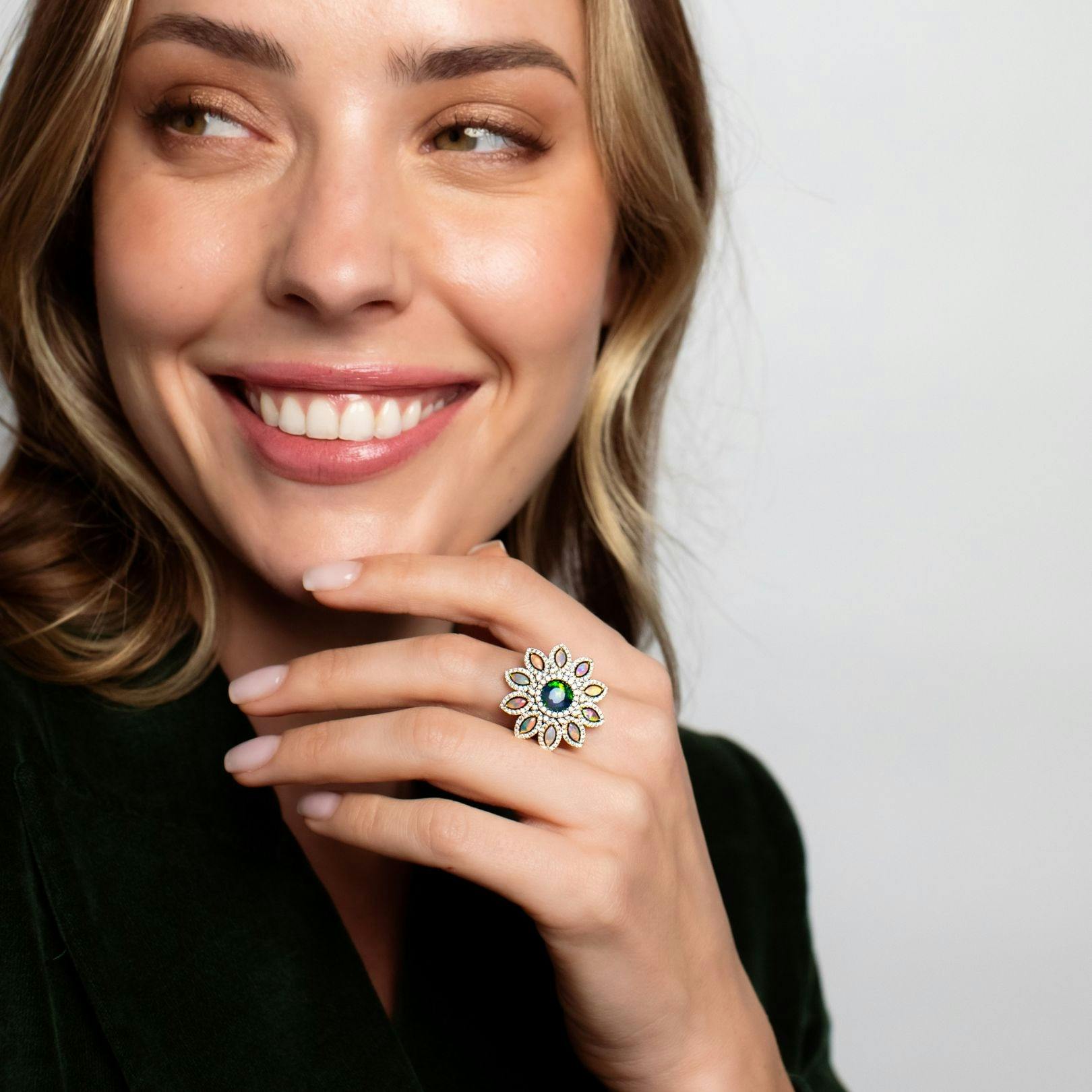 Black Opal Ring from Dream Collection