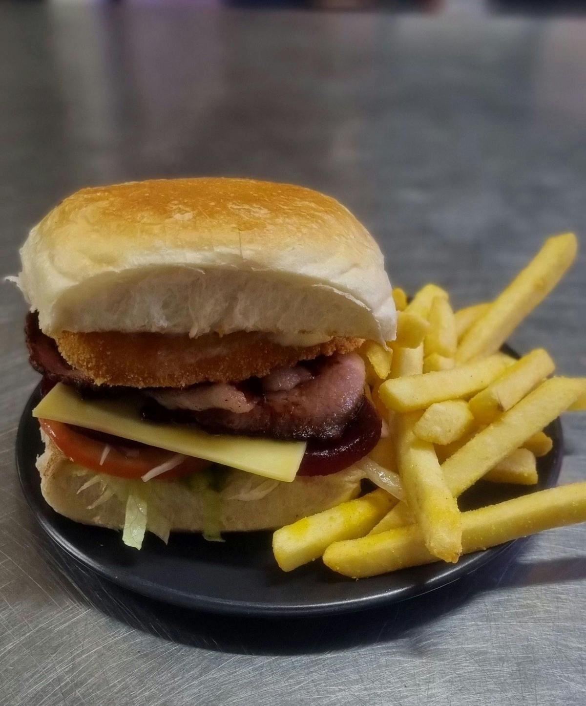 Hamburgers make the perfect lunchtime meal.