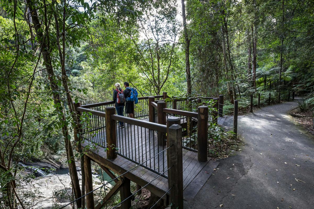 The Cascades track has a viewing platform overlooking the scenic cascades