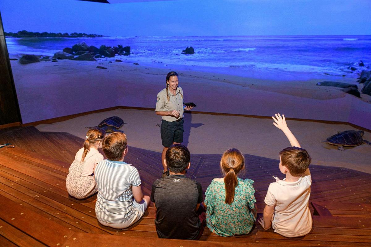 Ranger talk at Mon Repos