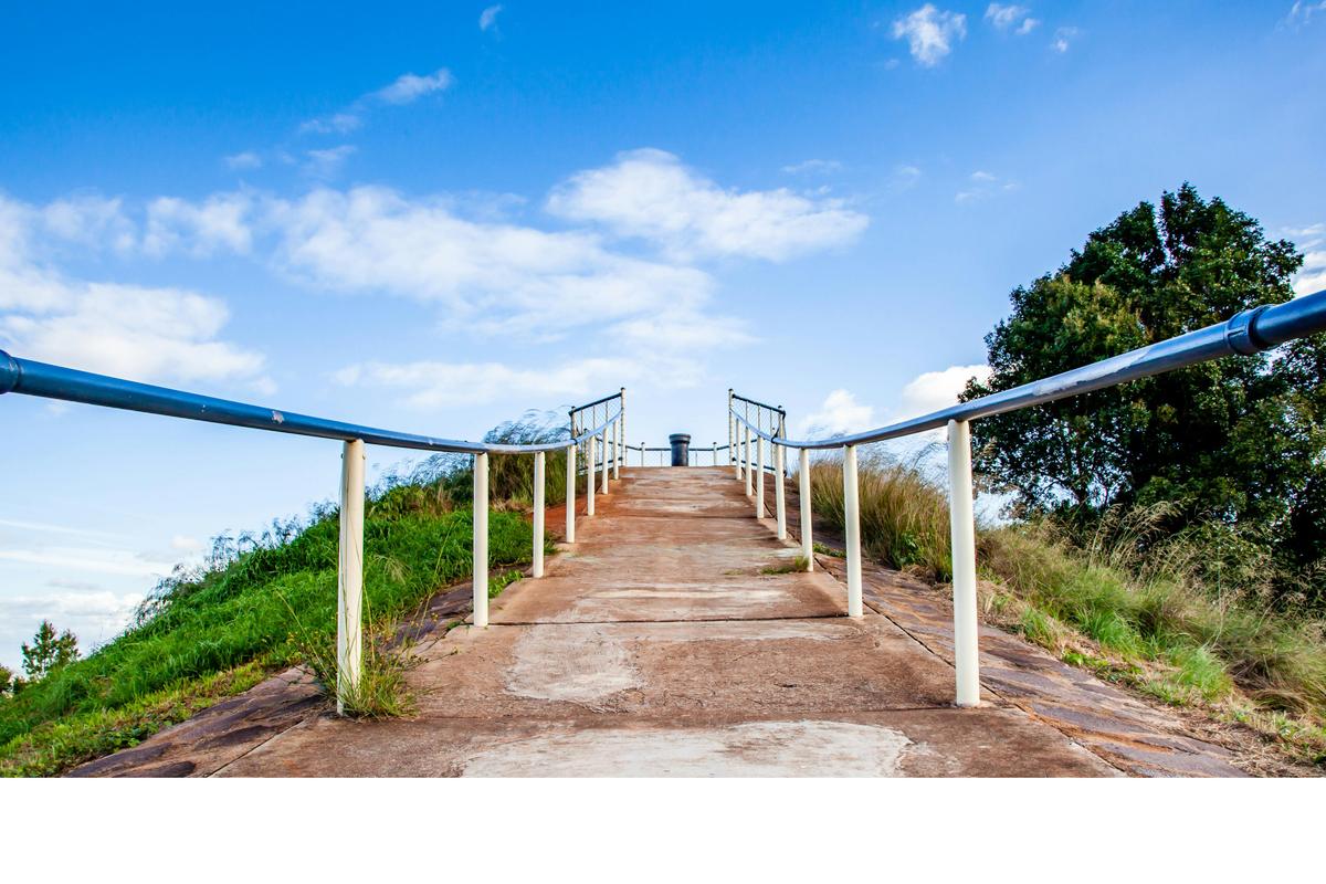 Steps to top Mt Wooroolin