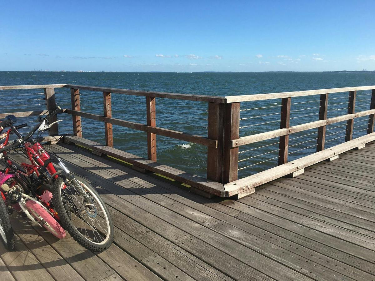 A quick breather at the Woody Point Jetty