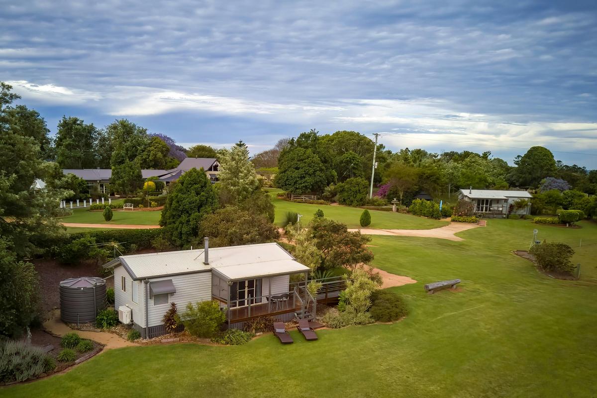 View of Cottages - Banksia in the foreground & Grevillea Cottage to the right