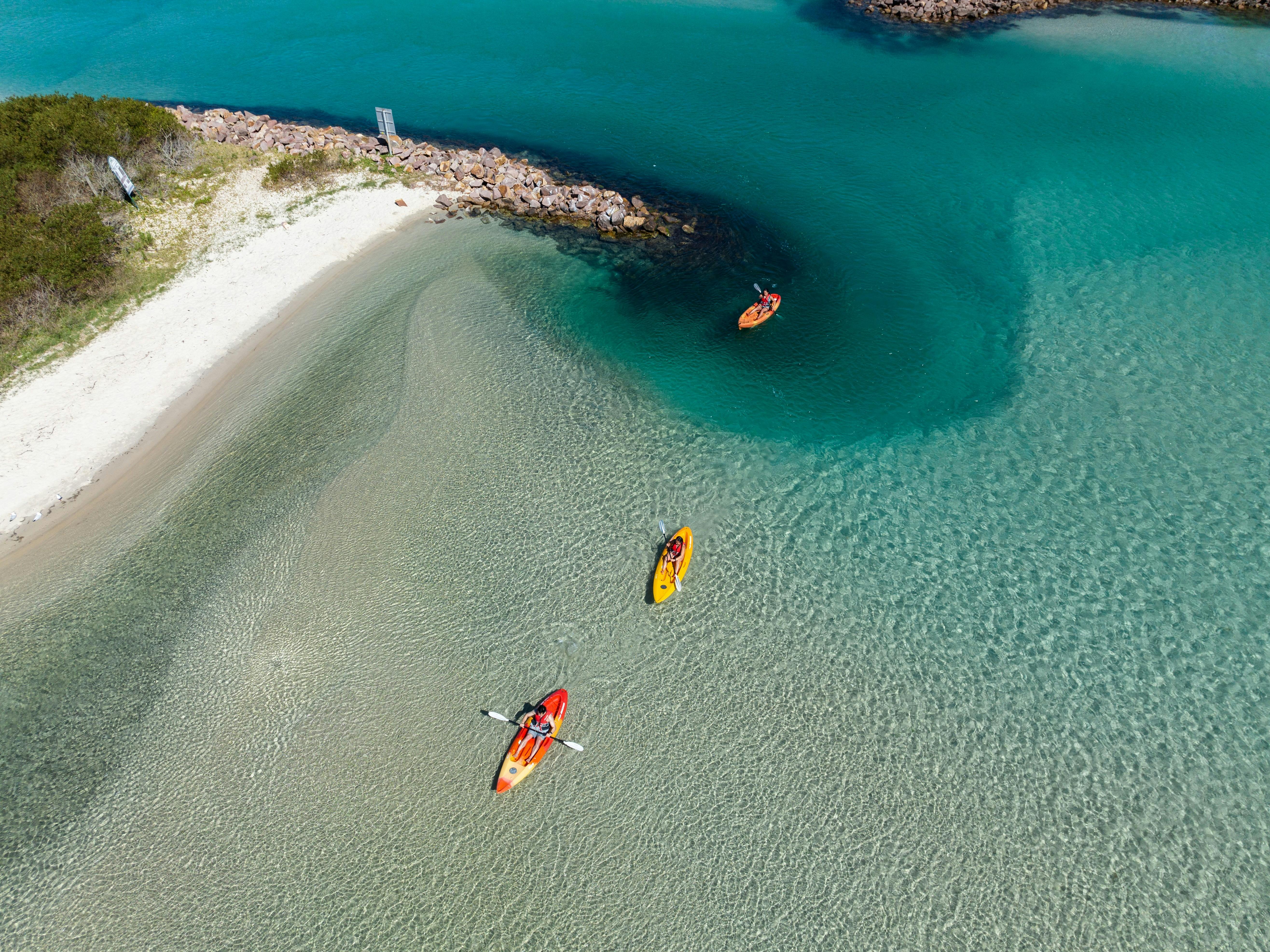 Arial Shot Kayaking Naru Beach