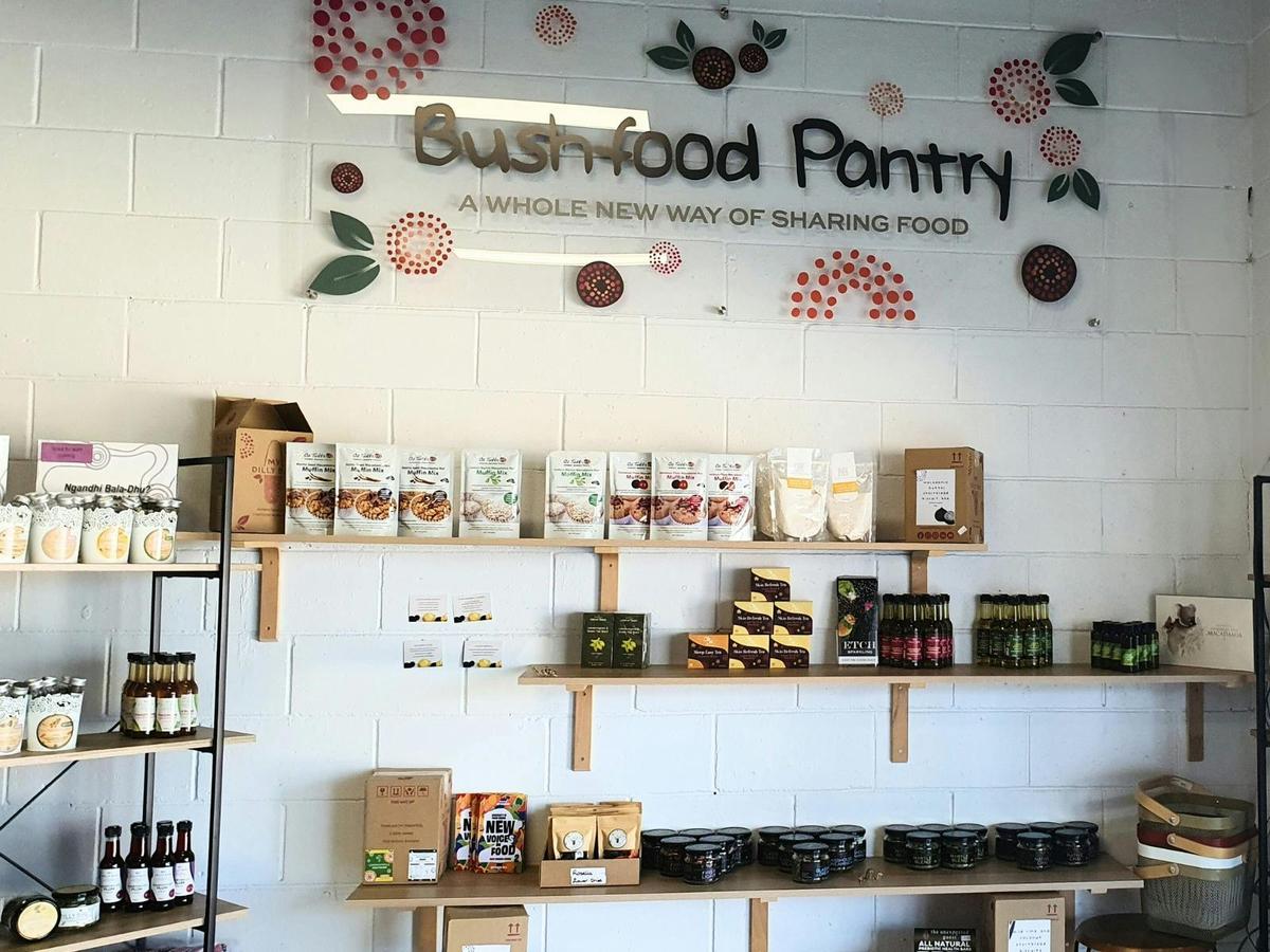 Inside the Bushfood Pantry, stock up on all native infused products including spices, relishes, jams