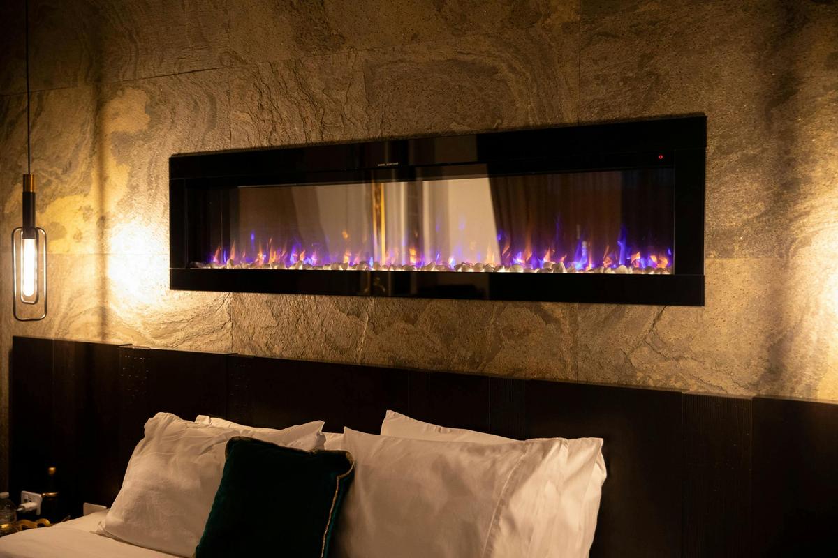 Romantic modern fireplace