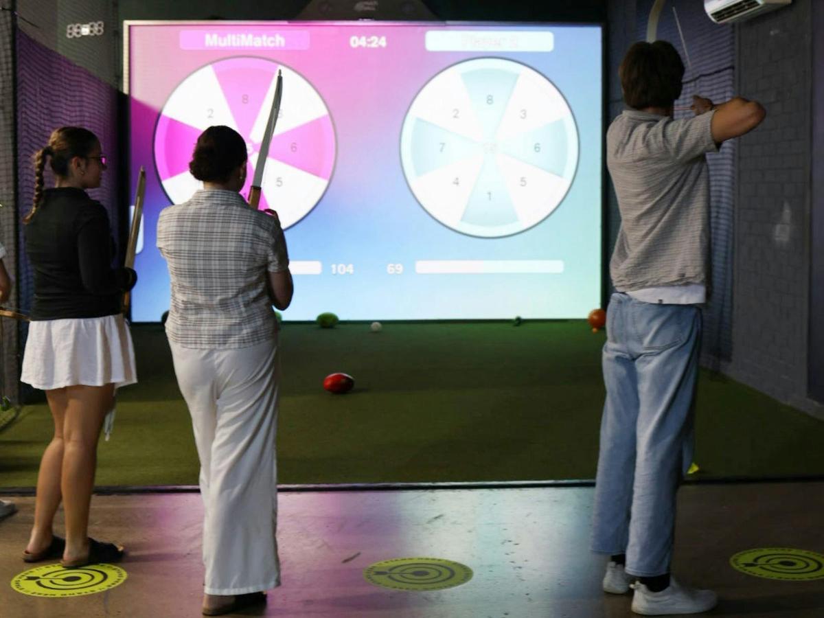 MultiMatch Cleveland archery session playing indoor interactive sports games and target challe