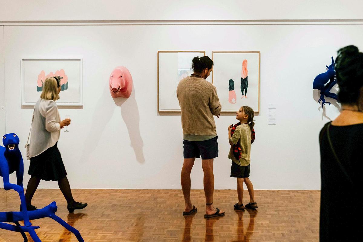 Natalie Ryan, Pip Ryan and the Ryan Sisters, One + One = Three install view @ Noosa Regional Gallery