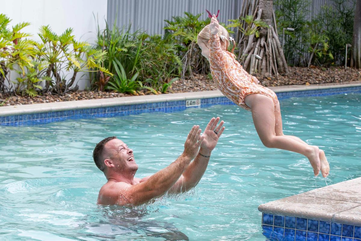 Family fun all year long in the heated swimming pool