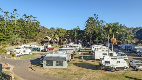 Beachside tent site