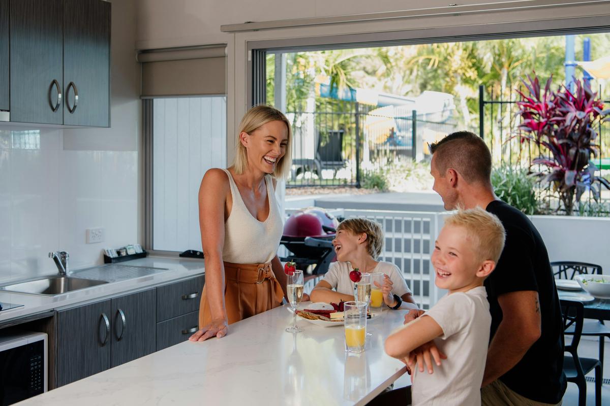 Enjoying family time in a Poolside Penthouse