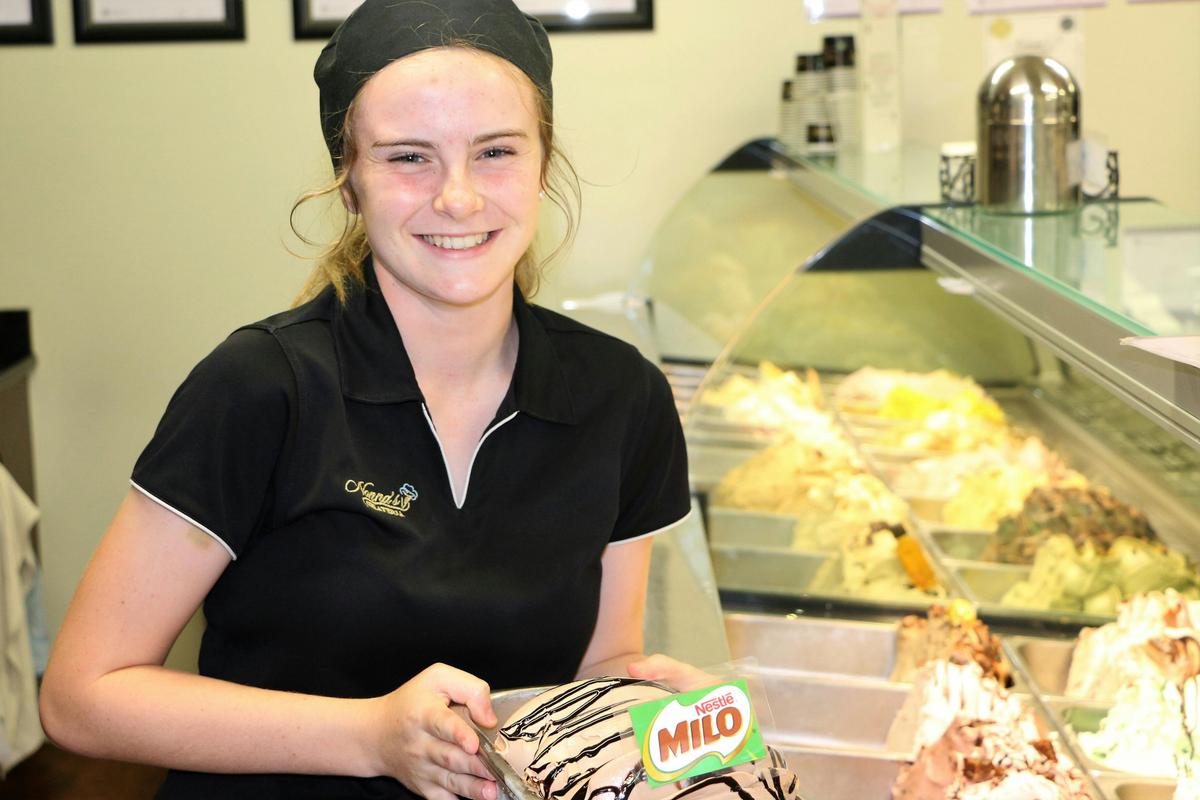 Emily in the Gelato Section
