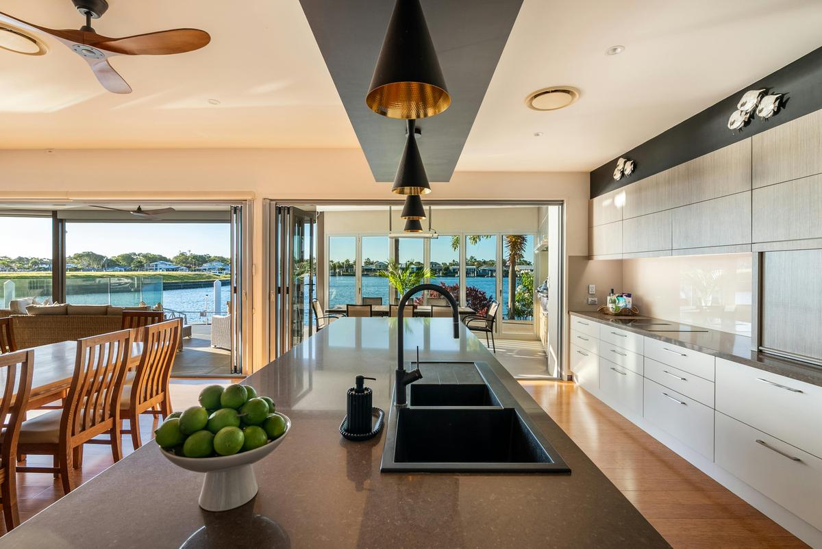 Kitchen overlooking canal