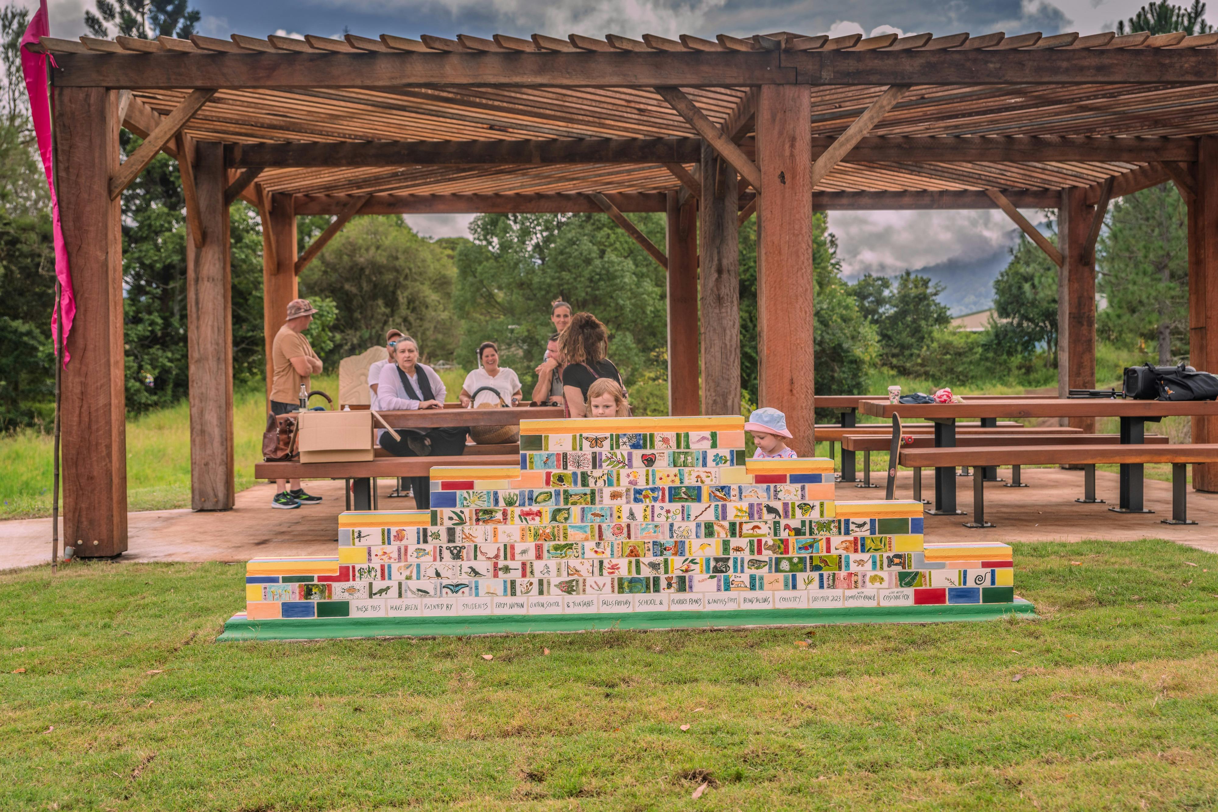 Pergola area along Nimbin Rainbow Walk