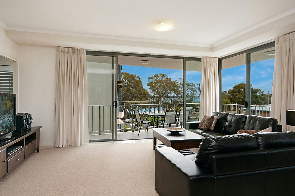 Water views from lounge room over balcony