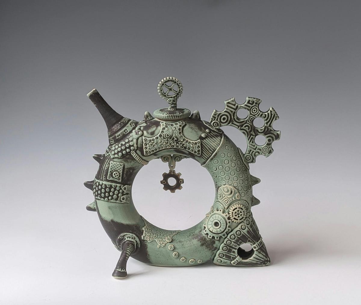 Steampunk Teapot by PJ Pottery