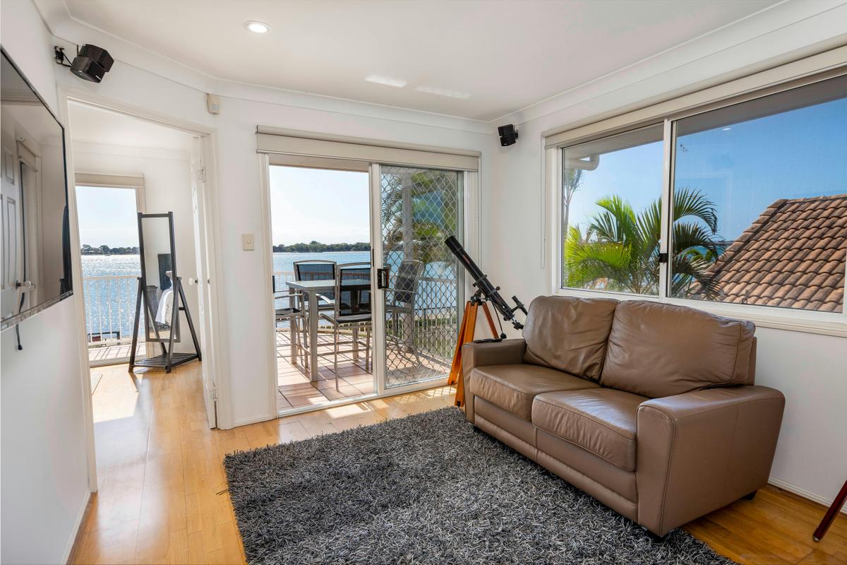 Sitting area overlooking Pumicestone Passage