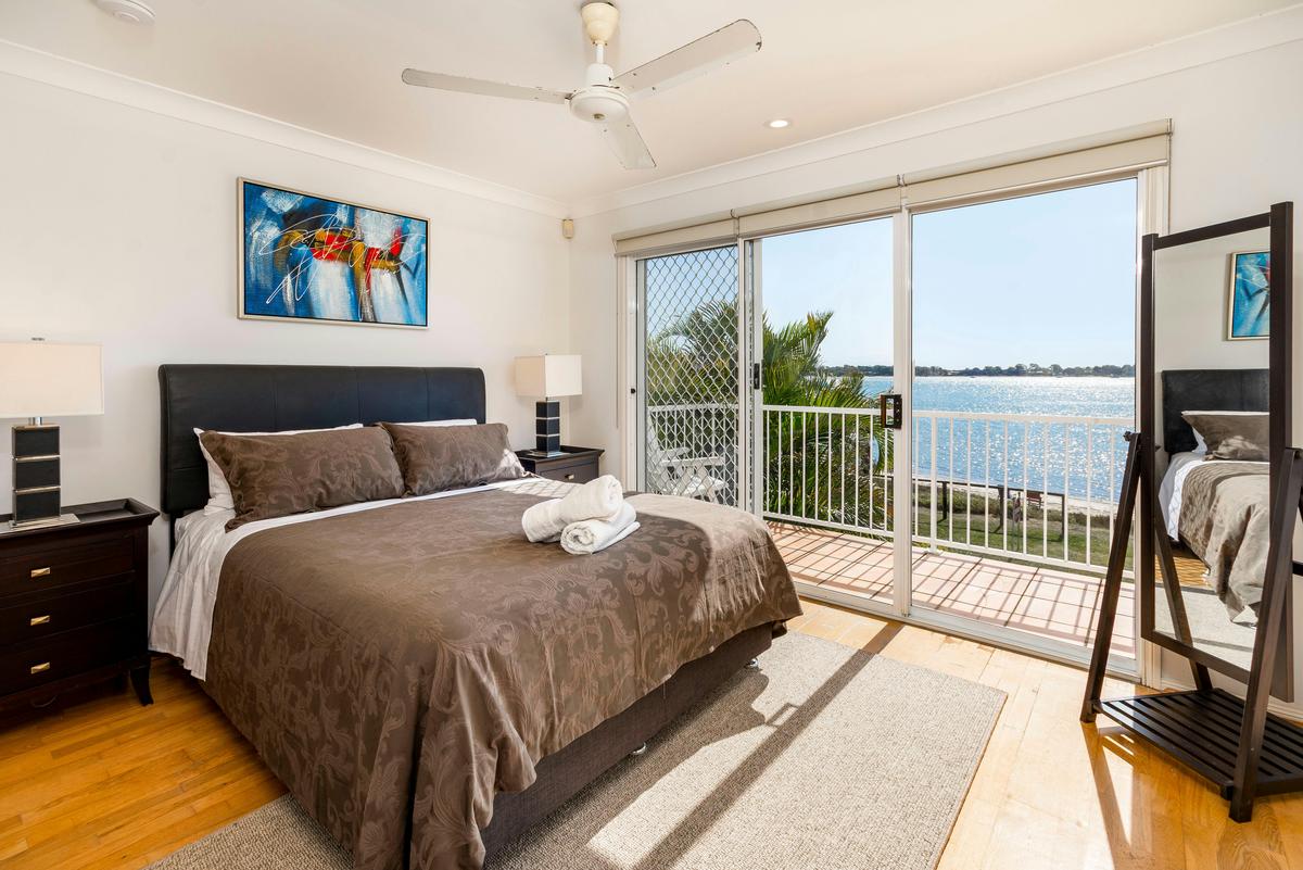 Main bedroom overlooking Pumicestone Passage