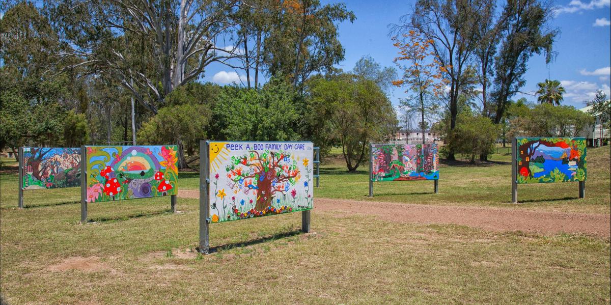 Mural walk at Pioneer Park, Nanango