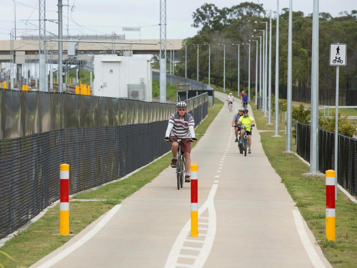 The shared pathway is very popular with cyclists