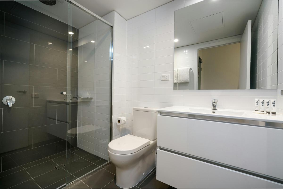 Bathroom in Studio and One Bedroom Apartments