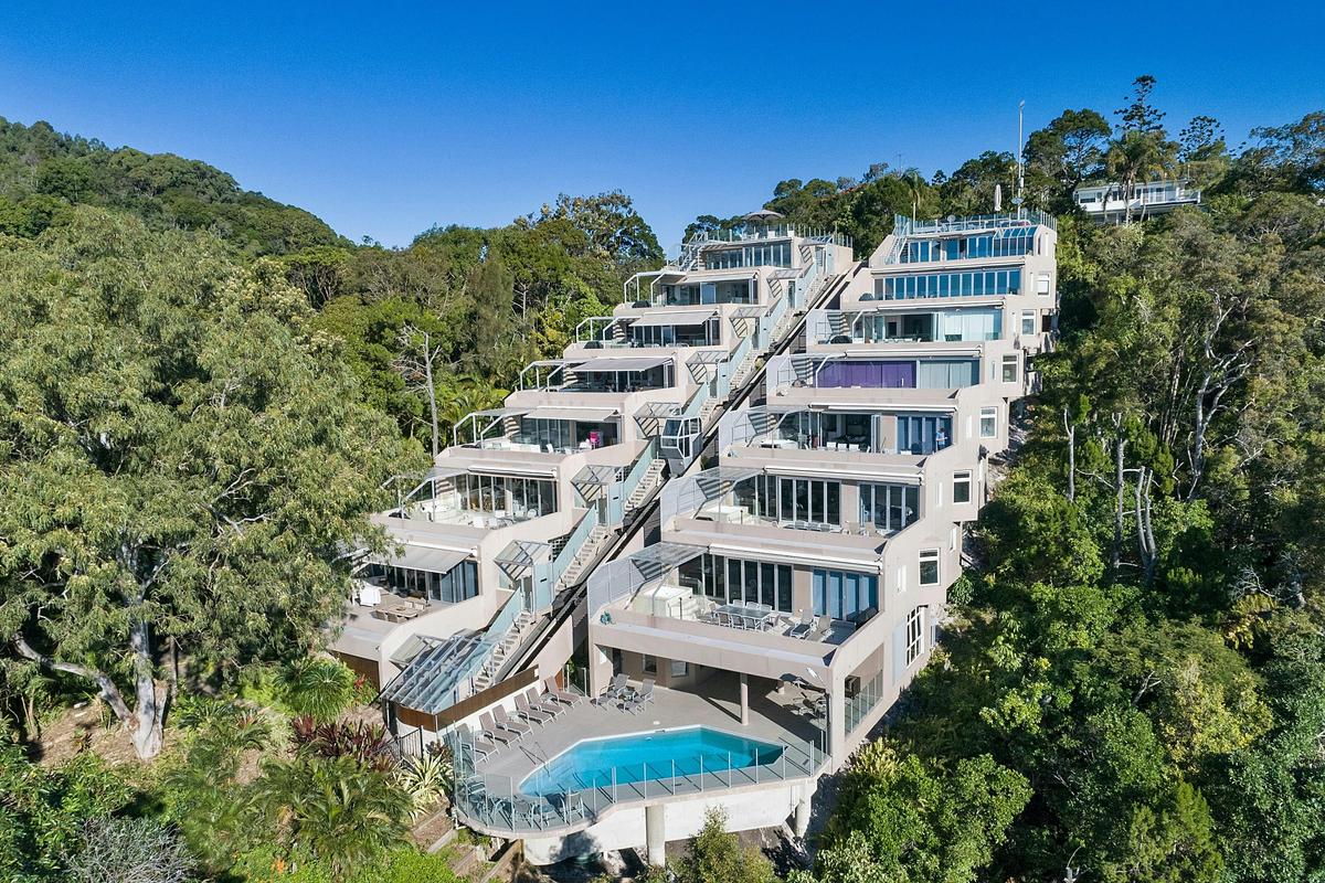 Exterior drone view