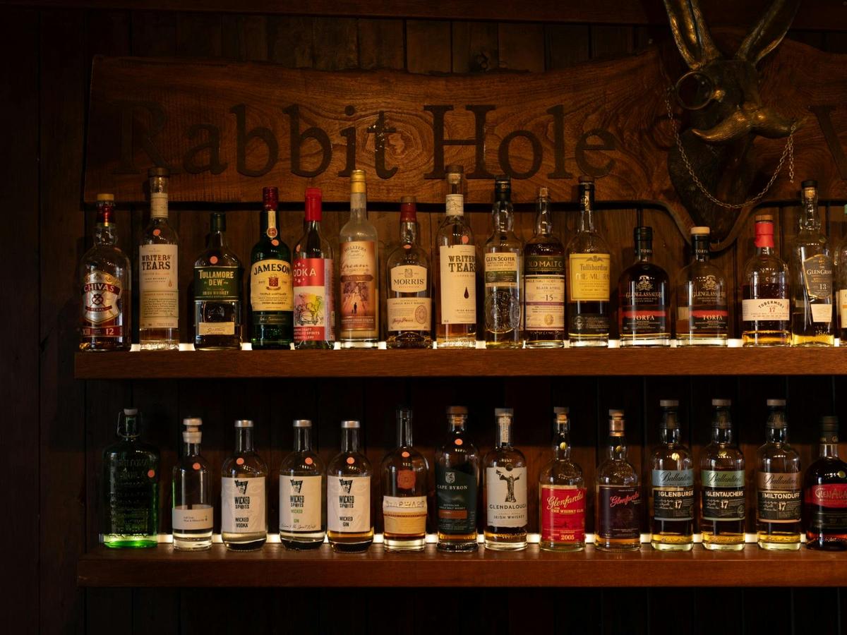 Rabbit Hole Whisky Wall at Balancing Heart Vineyard