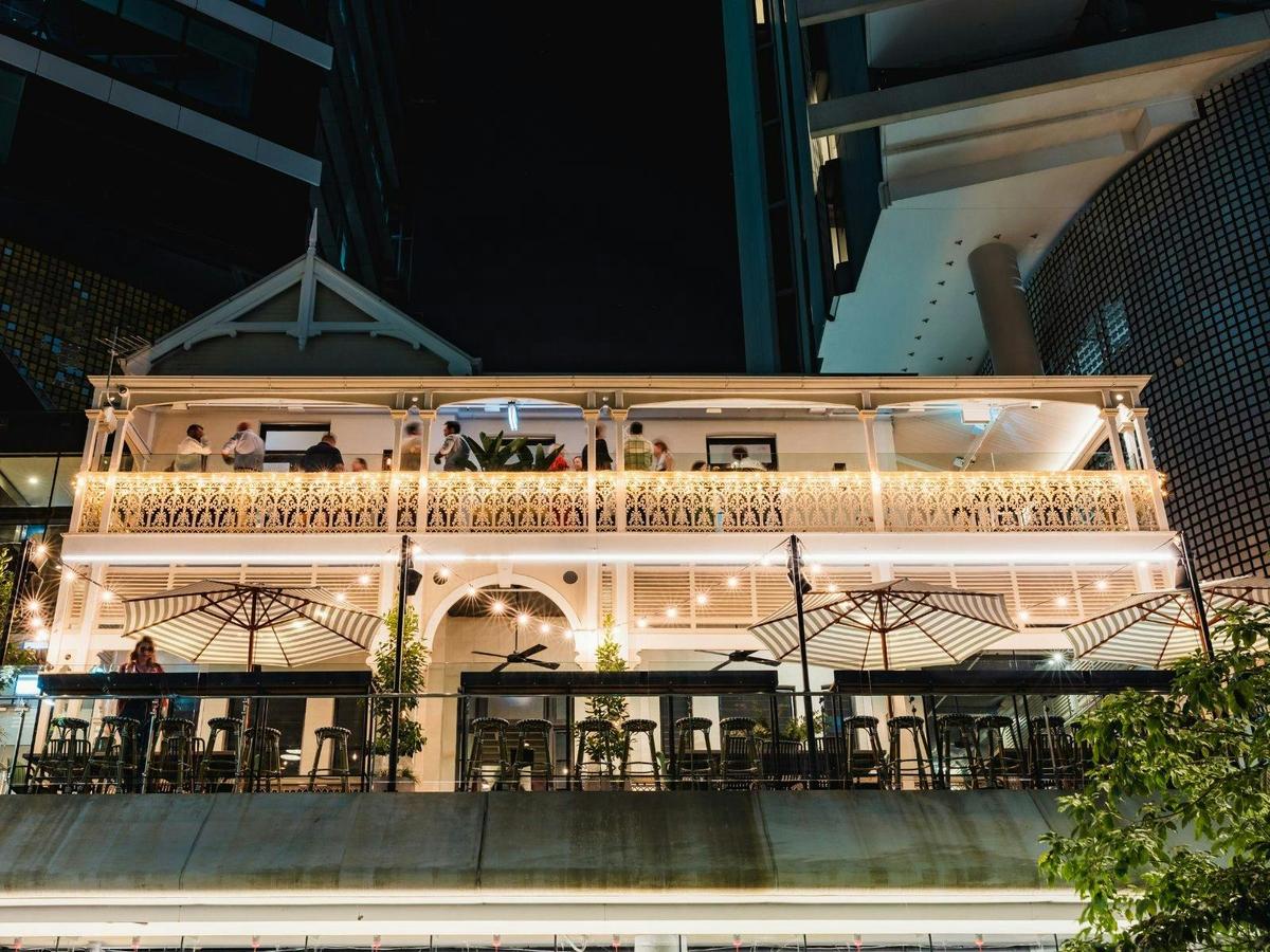 Night time view of the Rose & Crown Pub