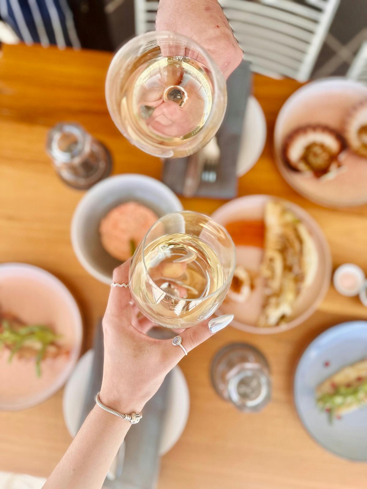 Cheers to the weekend and a table full of delicious food
